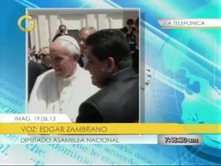 Edgar Zambrano conversó con el Papa por algunos minutos