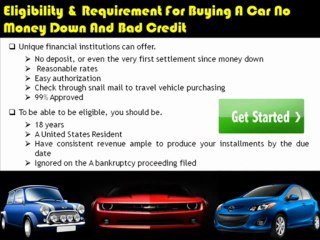 Buy A Car No Money Down And Bad Credit At Zero Interest Rates