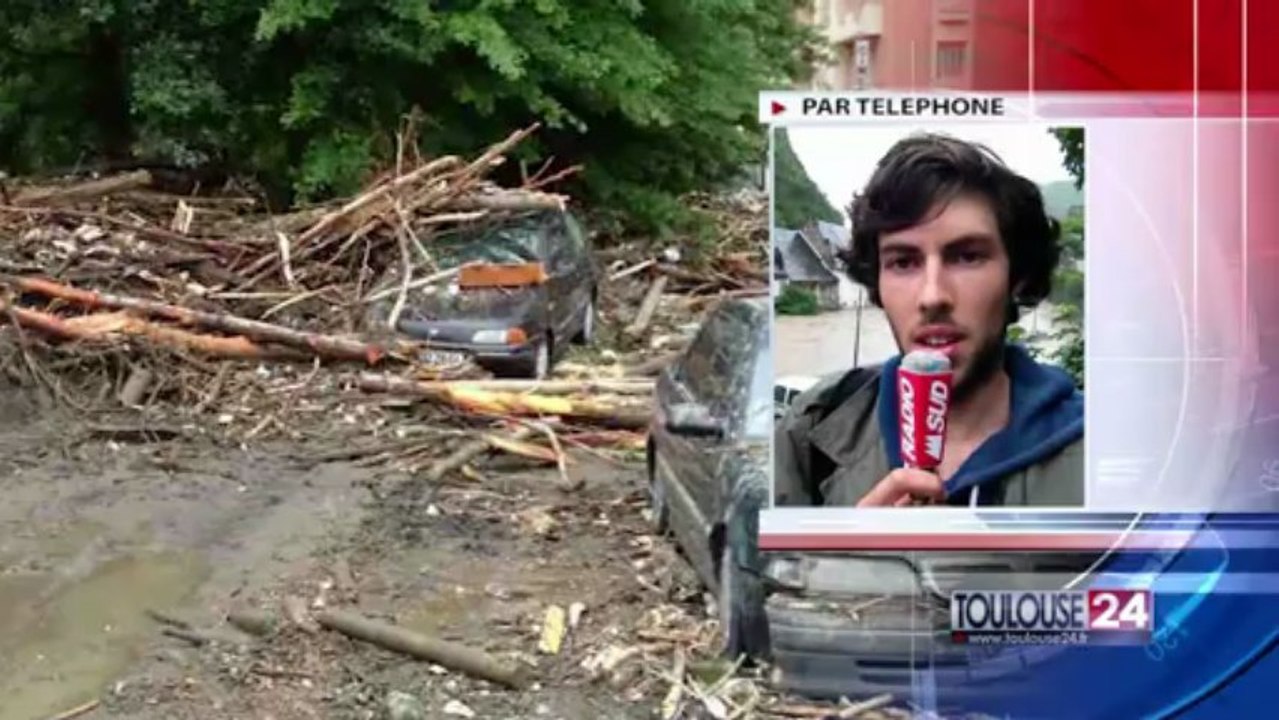 Inondations à Lourdes - duplex Toulouse 24