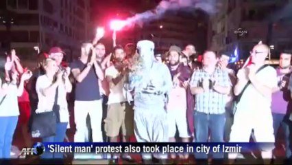 Turkey's 'silent man' vigils go on, protests wane