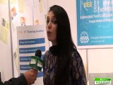 Miss Sara Ahmed of ITU Lahore Talking with Jeevey Pakistan News About  EDU Expo 2013 in (PC) Lahore.