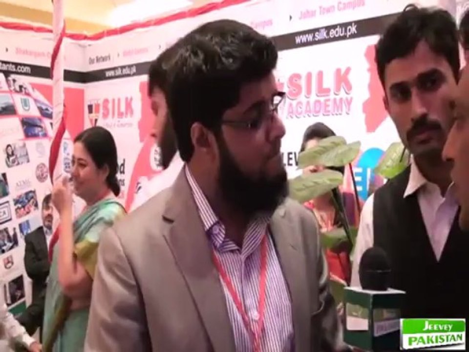 Mr. Umar Akram of Silk School of Tomorrow Talking with Jeevey Pakistan News About  EDU Expo 2013 in (PC) Lahore.