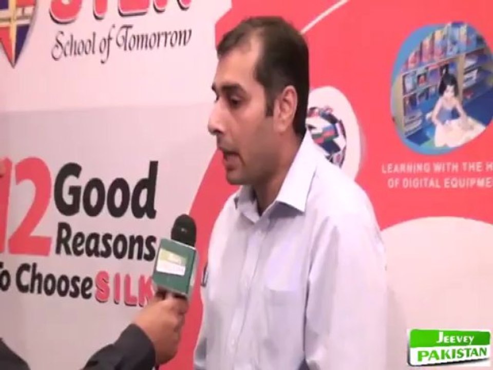 Mr. Affan Bakhshi of Silk School of Tomorrow Talking with Jeevey Pakistan News About  EDU Expo 2013 in (PC) Lahore.