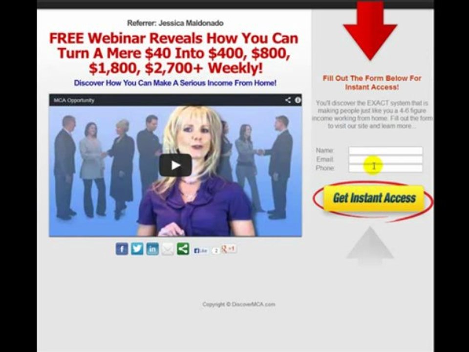 MCA Capture Page and Replicated Opportunity Site!