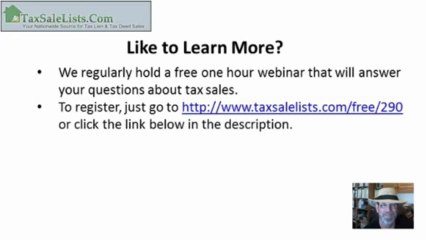 How To Compete With Big Institutional Buyers - Tax Sale Investing