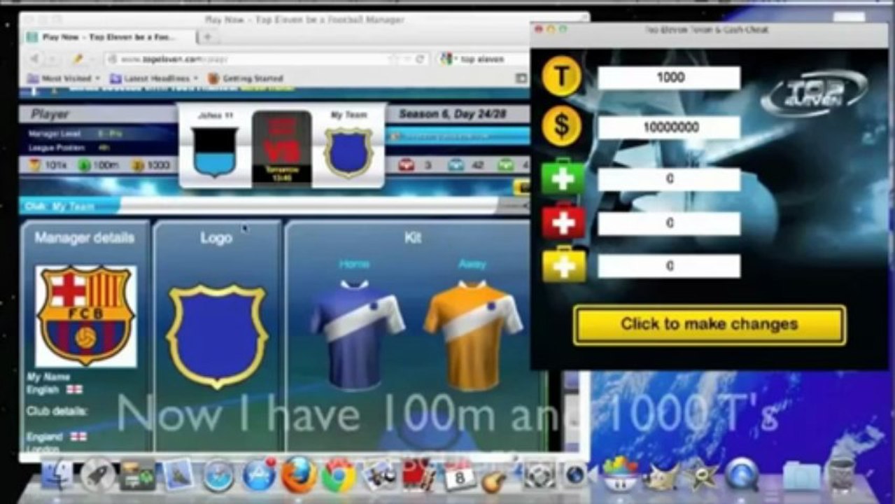 Top Eleven Footbal Manager Hack 2013