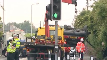Parents shocked after crash outside school in south Wales