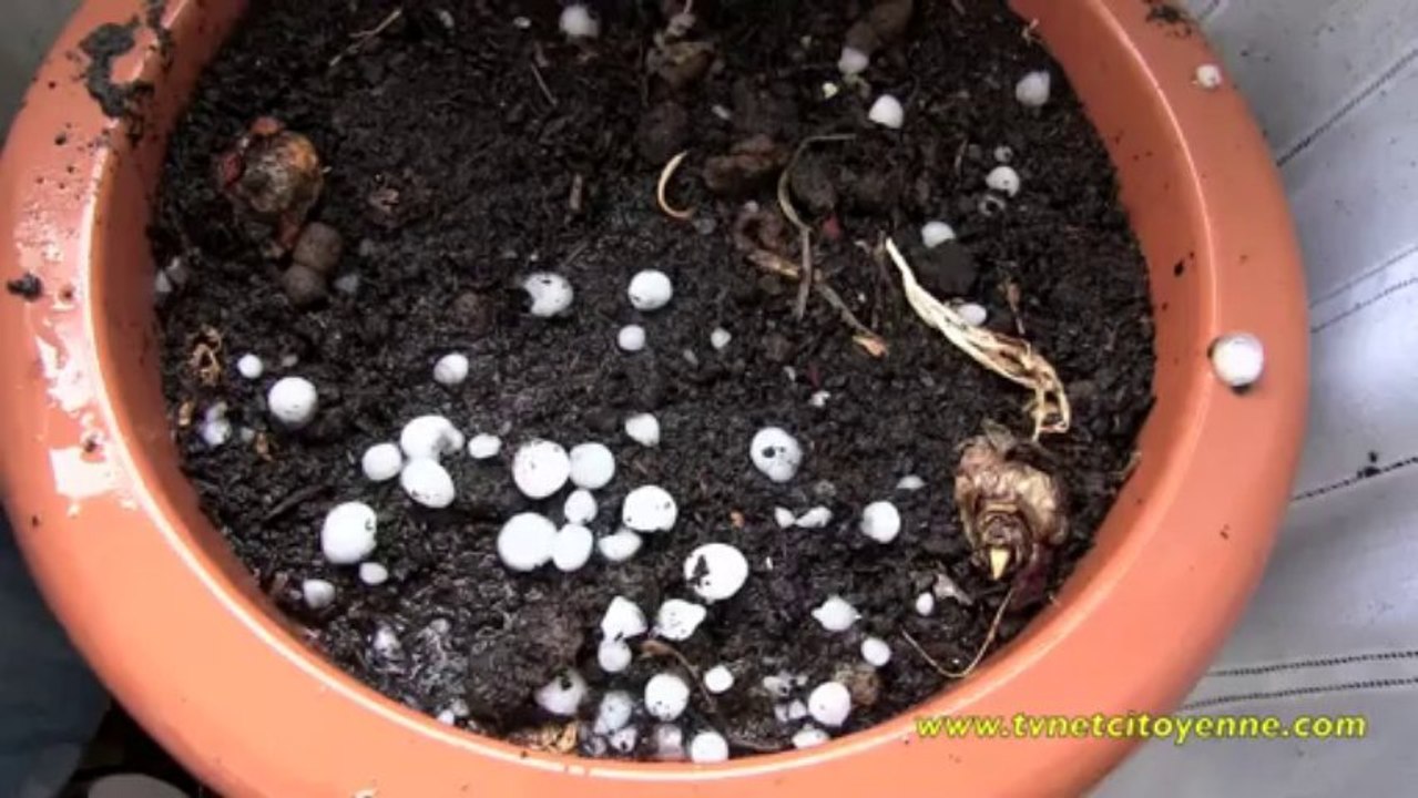 Pluie de grêlons sur chambéry