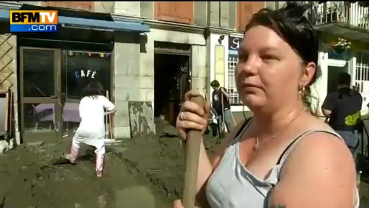 Inondations: retour des habitants à Saint-Béat - 20/06
