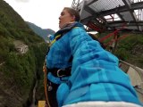 Bungee jump recorded with a GoPro camera