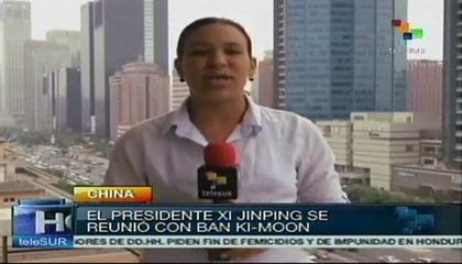 Reunión en Beijing entre Xi Jinping y Ban Ki- Moon