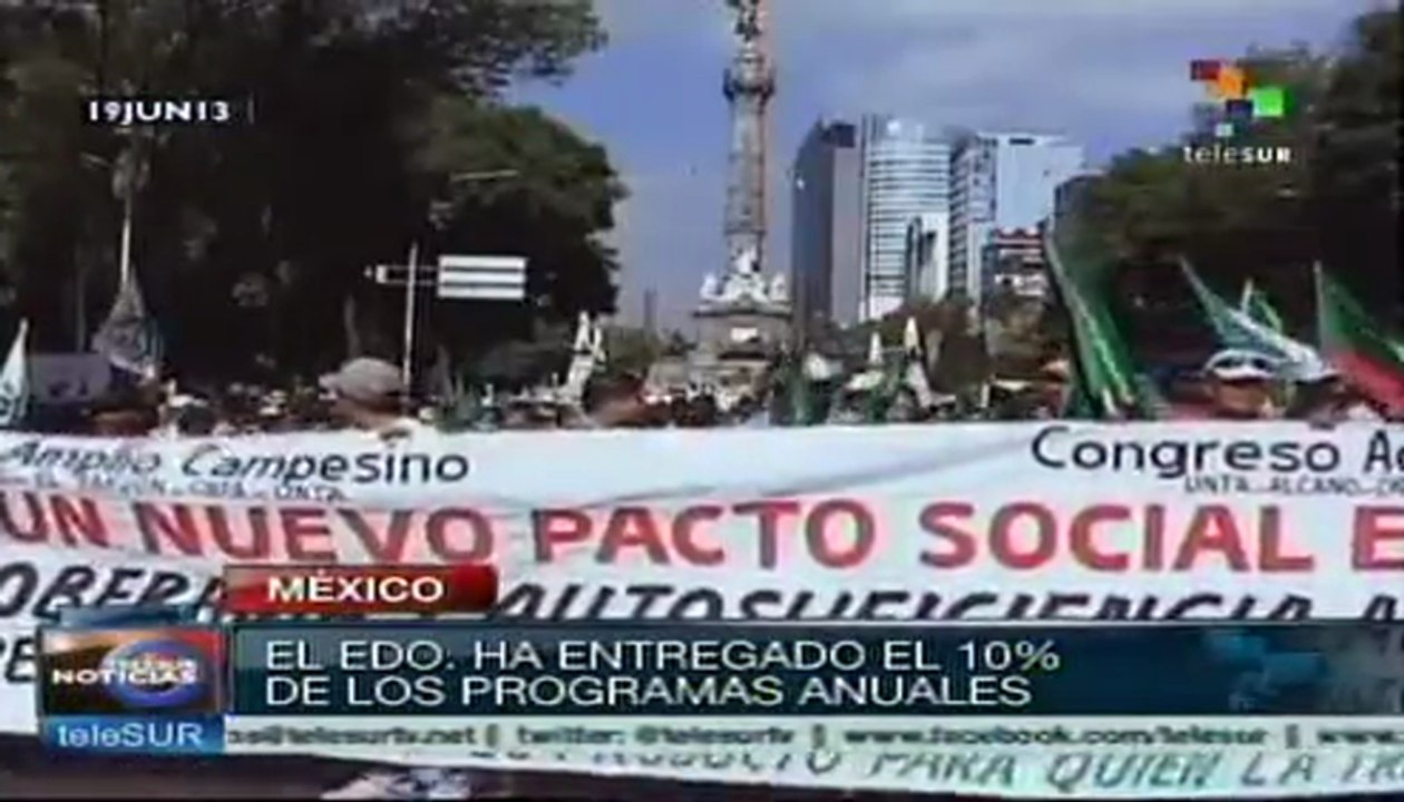 Campesinos mexicanos exigen al gobierno mejores políticas públicas