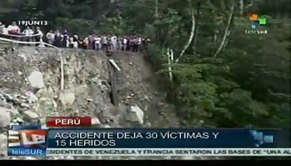 Perú: accidente de autobús deja 30 muertos