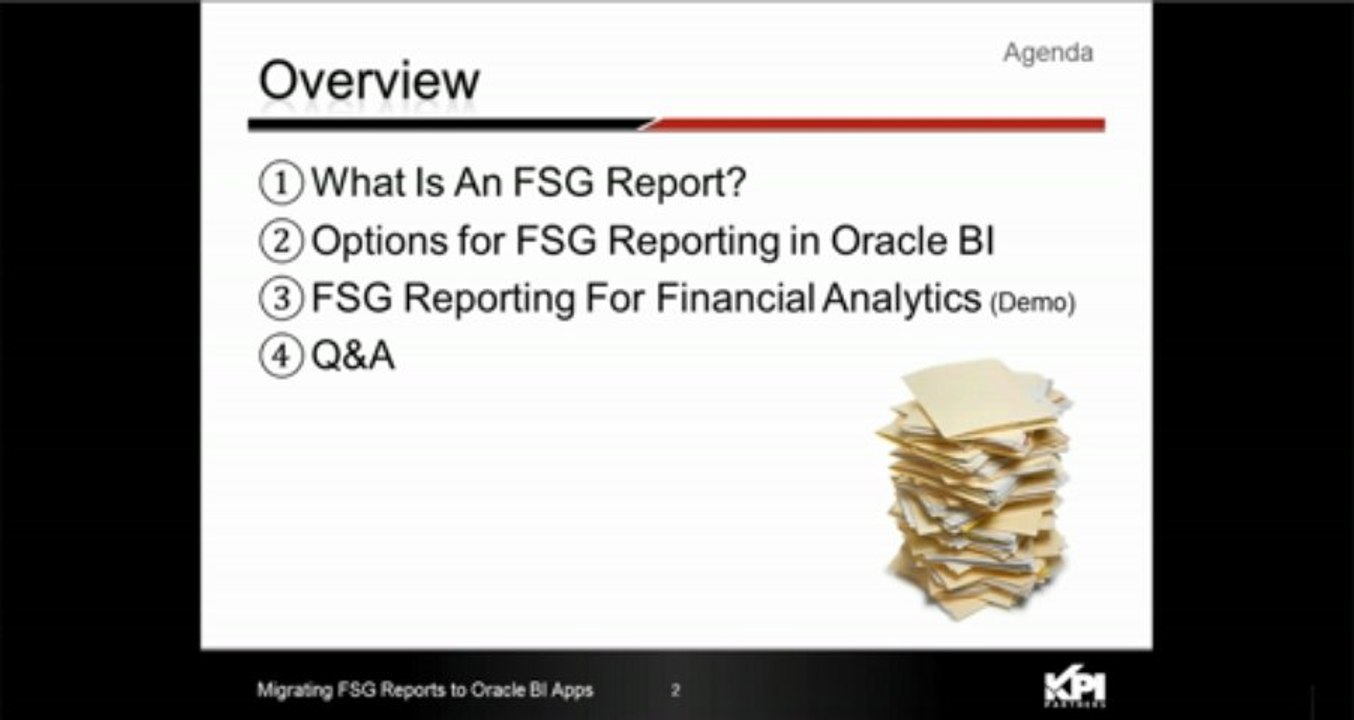 PT 1: What is an FSG Report? [Migrating FSG Reports To Oracle BI Applications]