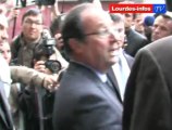 Lourdes : Visite du Président de la république François Hollande après la crue