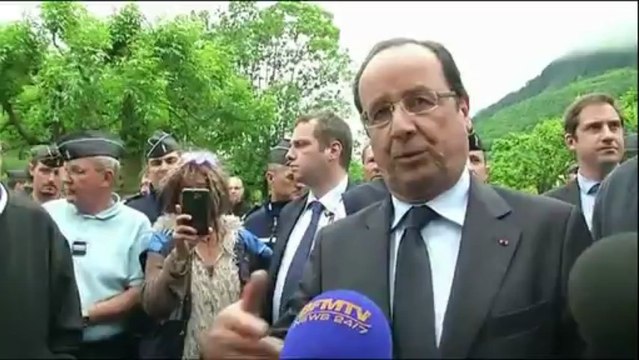 Crues: Hollande en visite sur plusieurs sites du Sud-Ouest