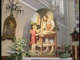 San Giuseppe Lavoratore olio su tela opera del pittore CESARE GIULIANI chiesa S.S. Annunziata  Vasto ( CH )