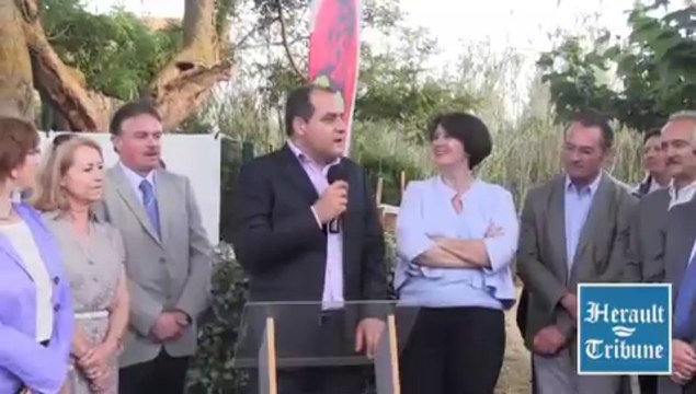 VIAS - 2013 - HUSSEIN BOURGI et Claude BARTOLONE devant l'Assemblée.... des citoyens Socialistes Héraultais