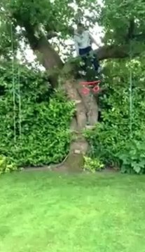 Attempt to ride home zip-wire goes wrong