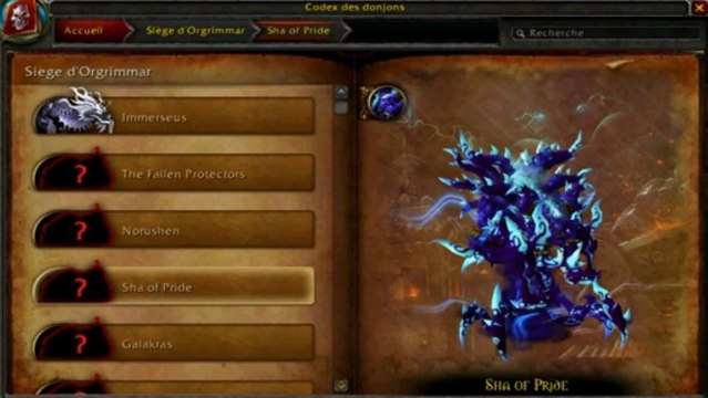WoW Patch 5.4: Liste des boss Siège d'Orgrimmar (Codex build 17056)