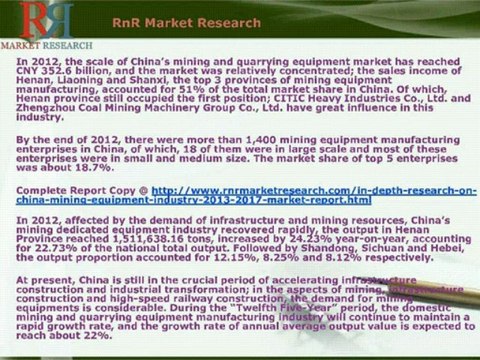 China Mining Equipment Market Industry 2017