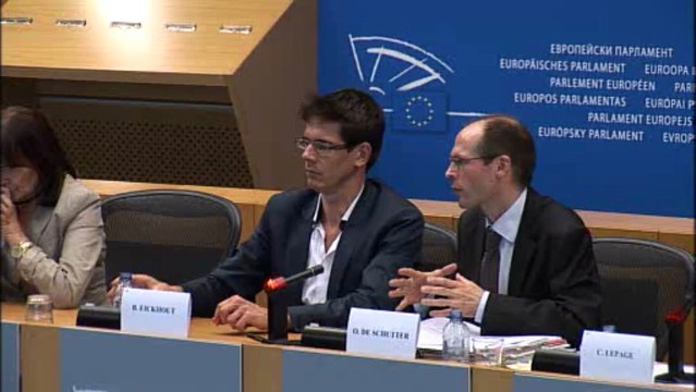 Conférence de presse sur les agrocarburants avec Olivier De Schutter - Corinne Lepage - Bas Eikhout - Patricia Toia
