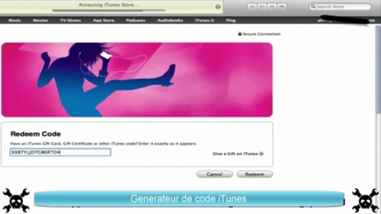 Generateur de code iTunes latest 2013