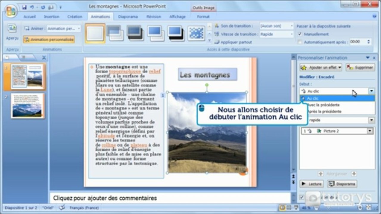 Comment ajouter des animations dans votre présentation PowerPoint 2007 ?
