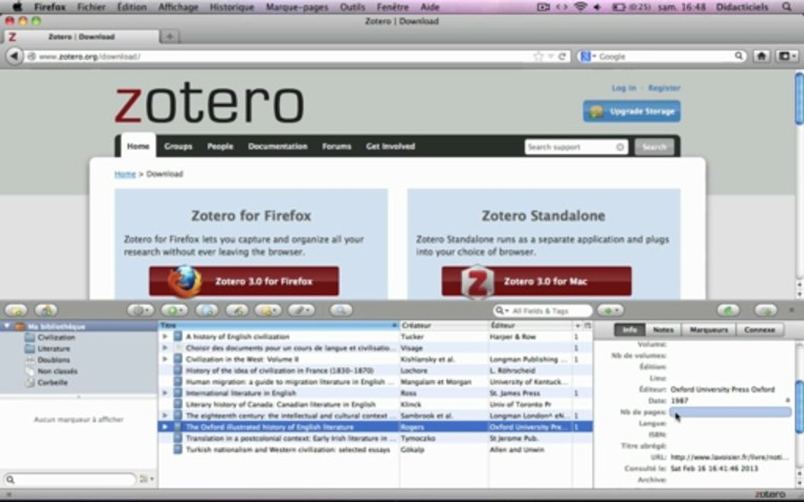 ZOTERO_Tutoriel n°1