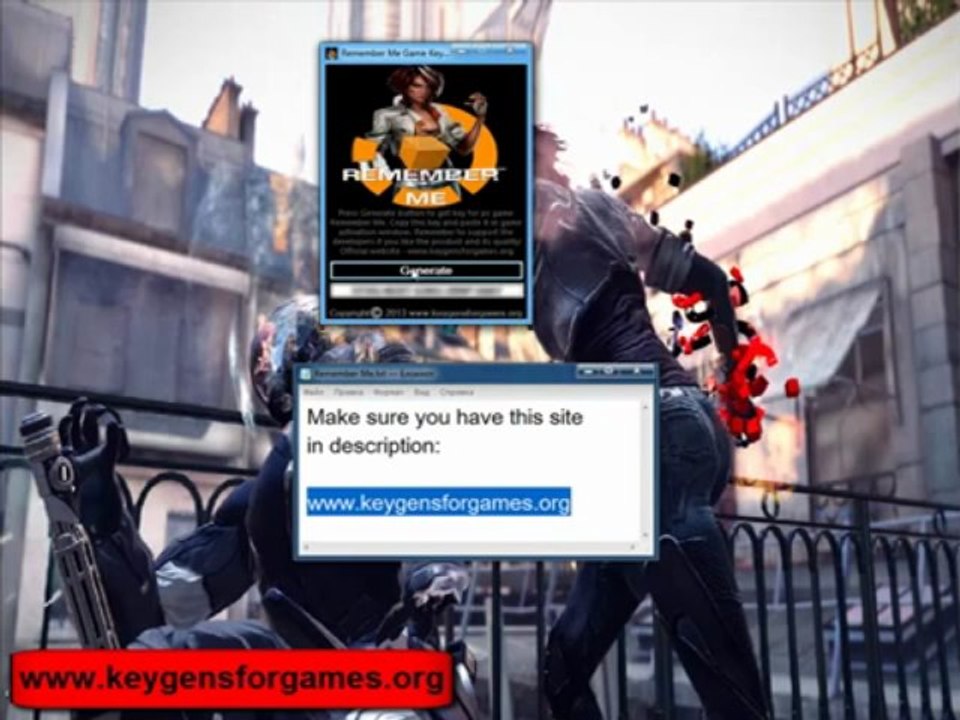 Remember me Game 2013 Generator Keys
