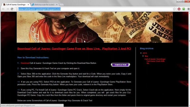 Call of Juarez: Gunslinger Full Version ISO Crack For PC, PS3 & Xbox 360