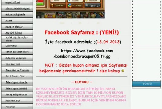 bombom kupon hilesi yeni