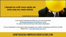 Tips on how to quickly improve credit scores