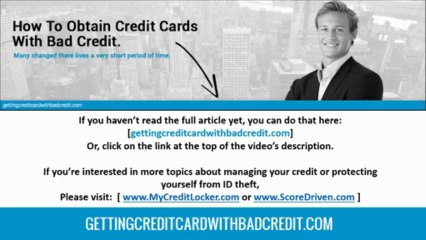 Can I Get a Credit Card With Bad Credit?
