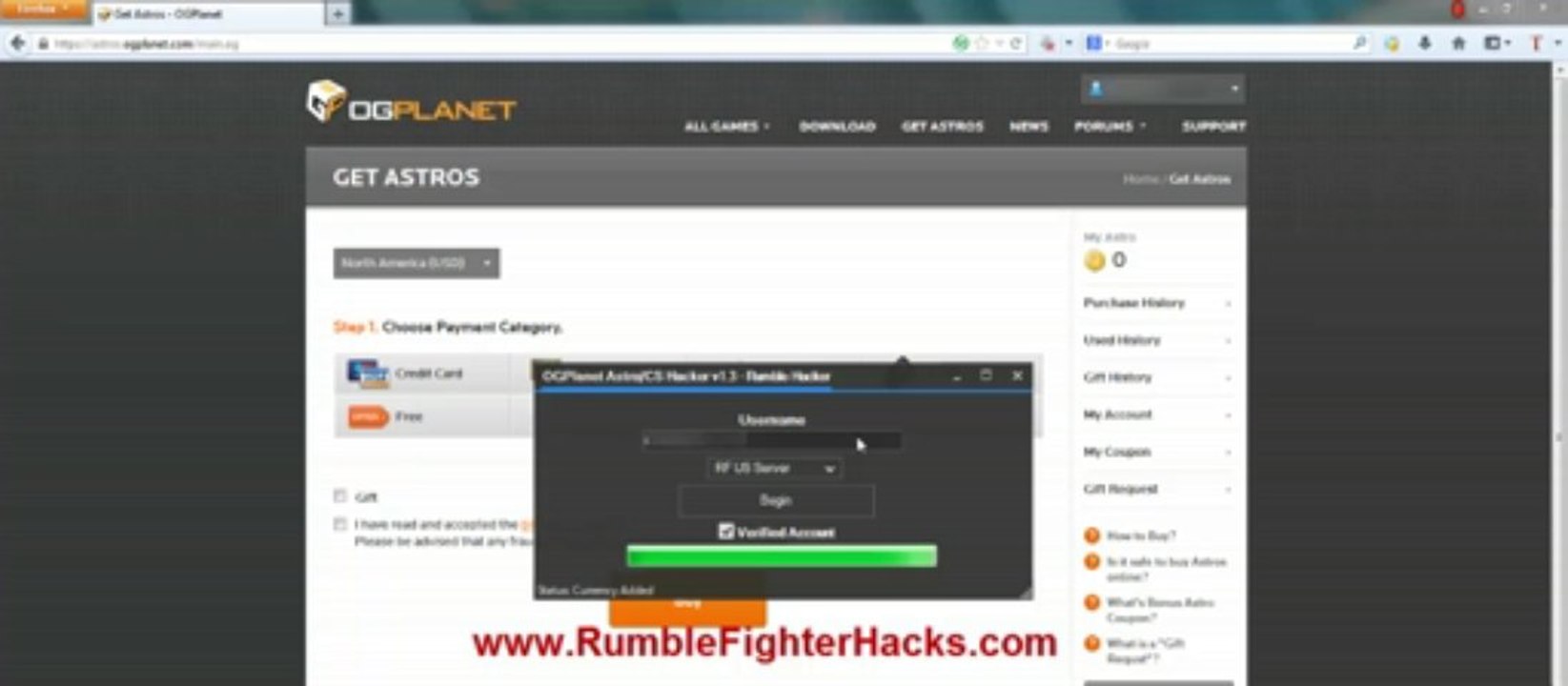 How To Get Free OGPlanet Astros/Gem Fighter CS - Astro and CS Hack v1.3 Working and Tested June 2013