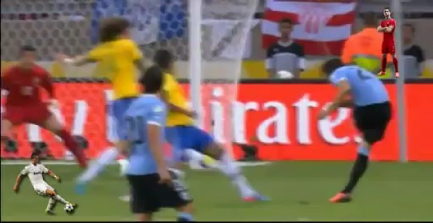 Brasil vs Uruguay Gol de Cavani - Copa Confederaciones