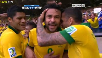 اهداف مباراة البرازيل واوروجواى كاس القارات 2013