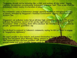 Crown Capital Management Environment Reviews on Jakarta tells Singapore