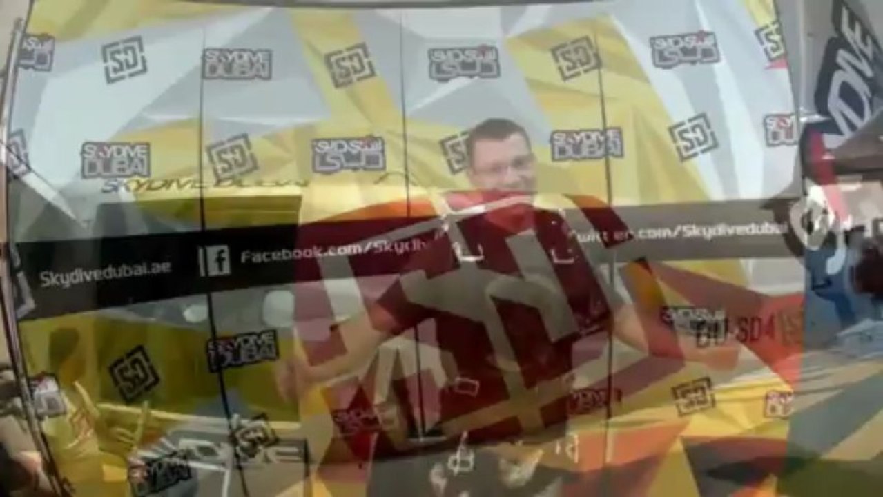 Falco...Firefighter makes SkyDive in Dubai