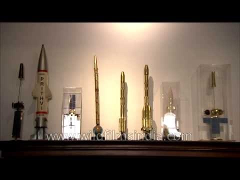 Model rockets inside Rashtrapati Bhavan museum