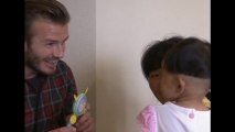 David Beckham entertains children at China hospital