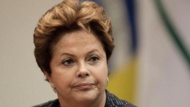 Brazil's president Dilma Rousseff addresses nation