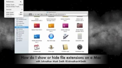 How to show or hide file extensions on a Mac? By Johnathan Smith