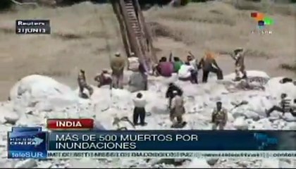 Inundaciones monzónicas en India dejan más de 500 muertos