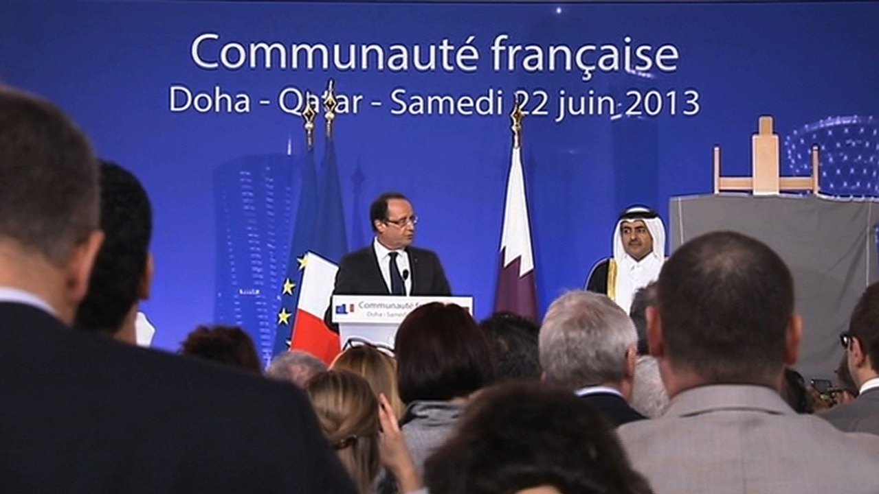 Allocution du président de la République devant la communauté française au lycée Voltaire de Doha (Qatar)