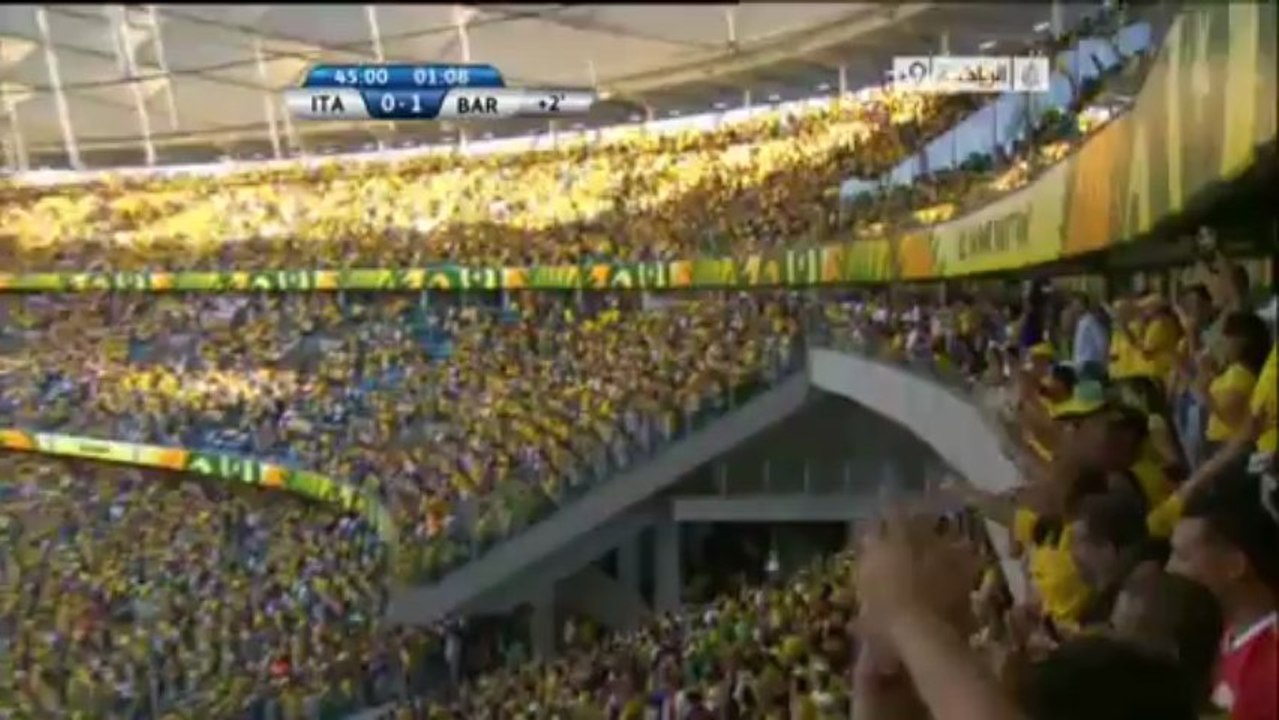 إيطاليا 0-1 البرازيل - هدف الاول دانتي تعليق حفيظ الدراجي