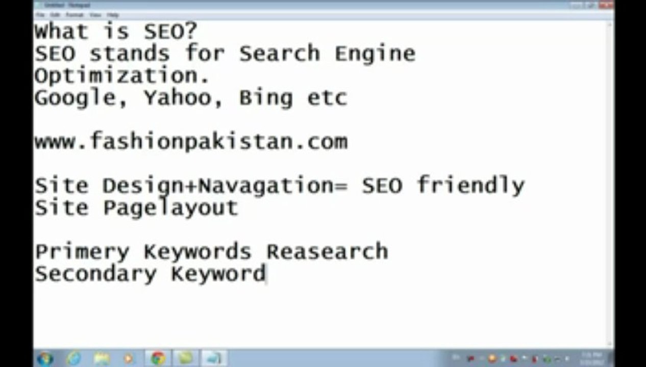 Learn  SEO Training in Urdu Class 2 - 8