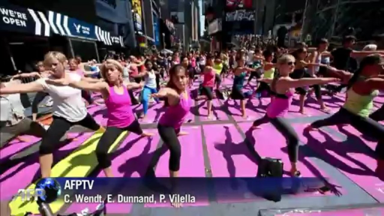 Ioga na Times Square