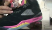 Air Jordan V Retro GS - Black - Bright Citrus - Fusion Pink 360kicks.com