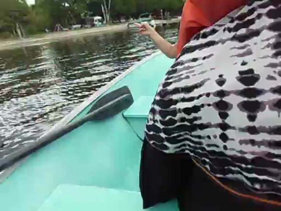 Immy in the boat